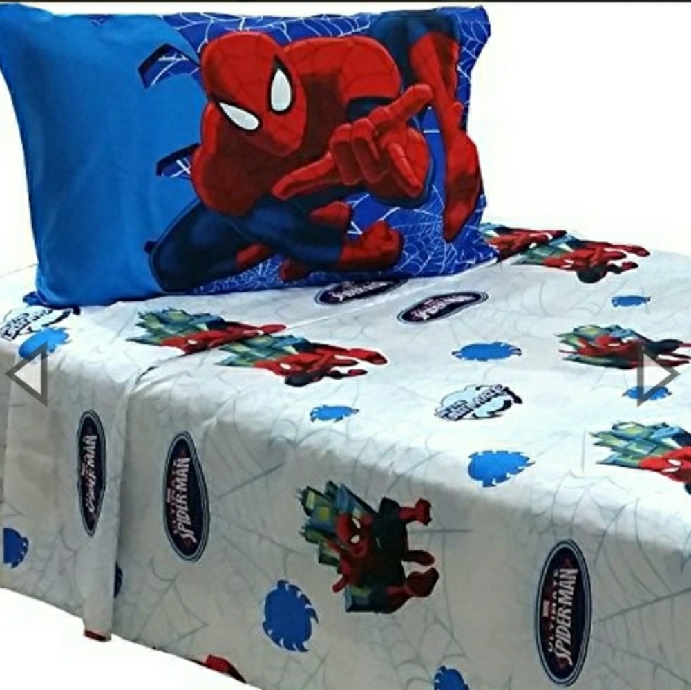 3pc Marvel Spiderman Twin Bed Sheet Set Superhero